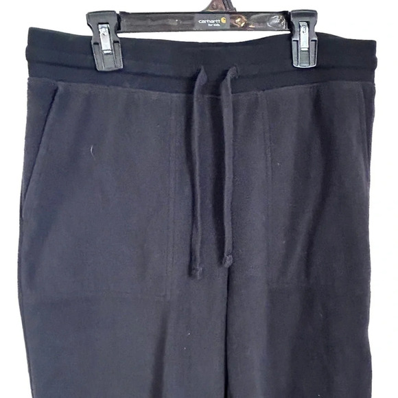 Lands' End Black Fleece Jogger pants size Small women’s cozy - Picture 2 of 7